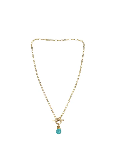 Olivia Paperclip Necklace with CZ's