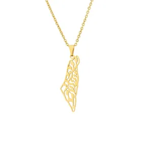 Palestine Calligraphy Necklace