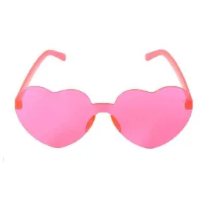 Perspex Hearts Party Glasses - Pink
