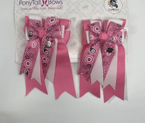 PonyTail Bows- Hot Pink Bandana Bows