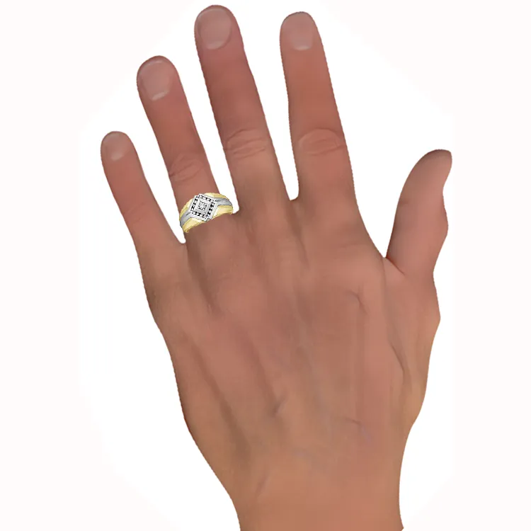 "ANTHONY"  TWO-TONE DIAMOND RING