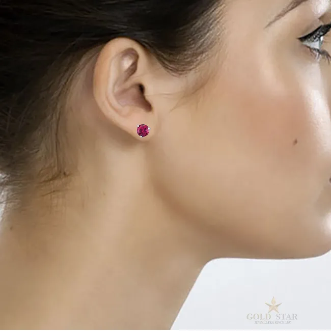 "Pinky" Pink Topaz Studs