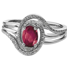"ROSIE" RUBY & DIAMOND RING