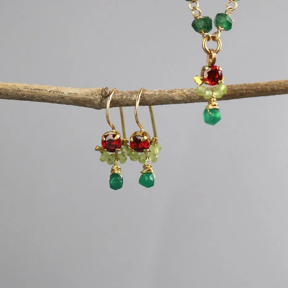 Red Green Petite Dancer Jewelry Set
