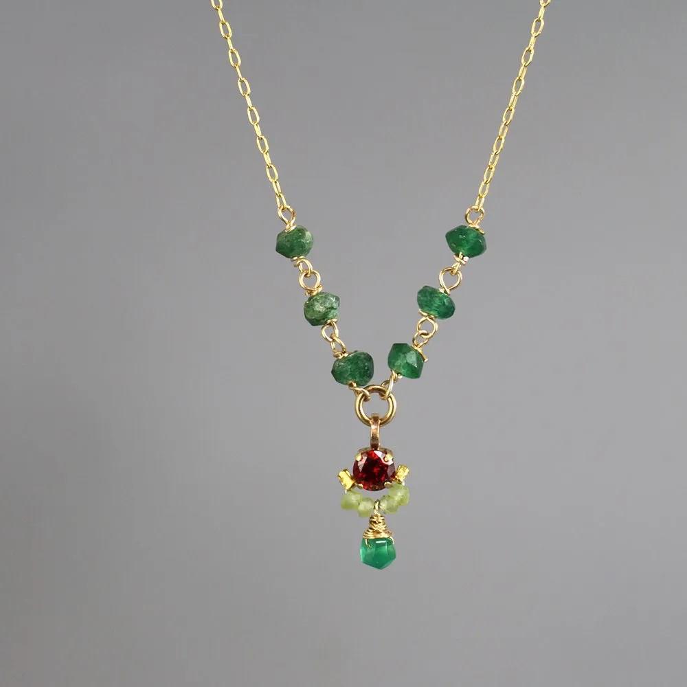 Red Green Petite Dancer Jewelry Set