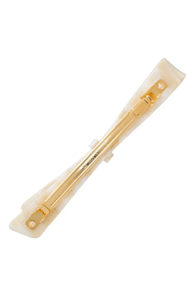 Ribbon Bow Long & Skinny Barrette - Classic