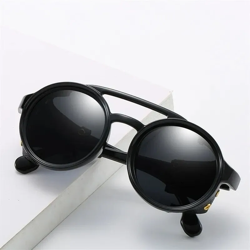 Round Retro SteamPunk Style Glasses