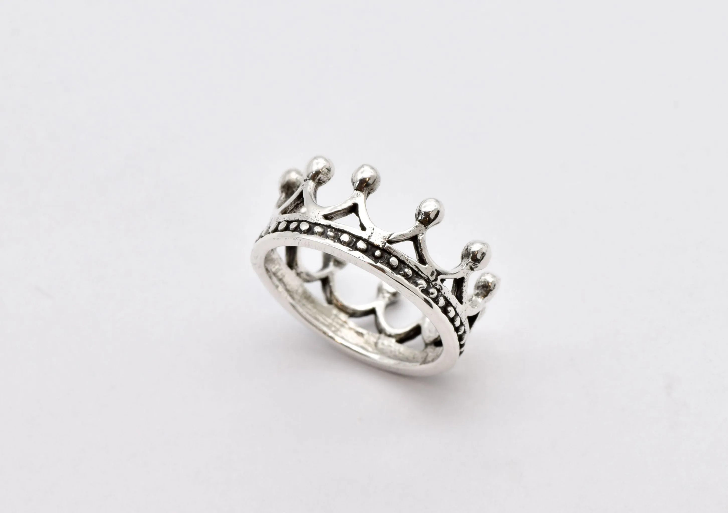 Silver Crown Ring - Princess Ring - Silver Queen Ring