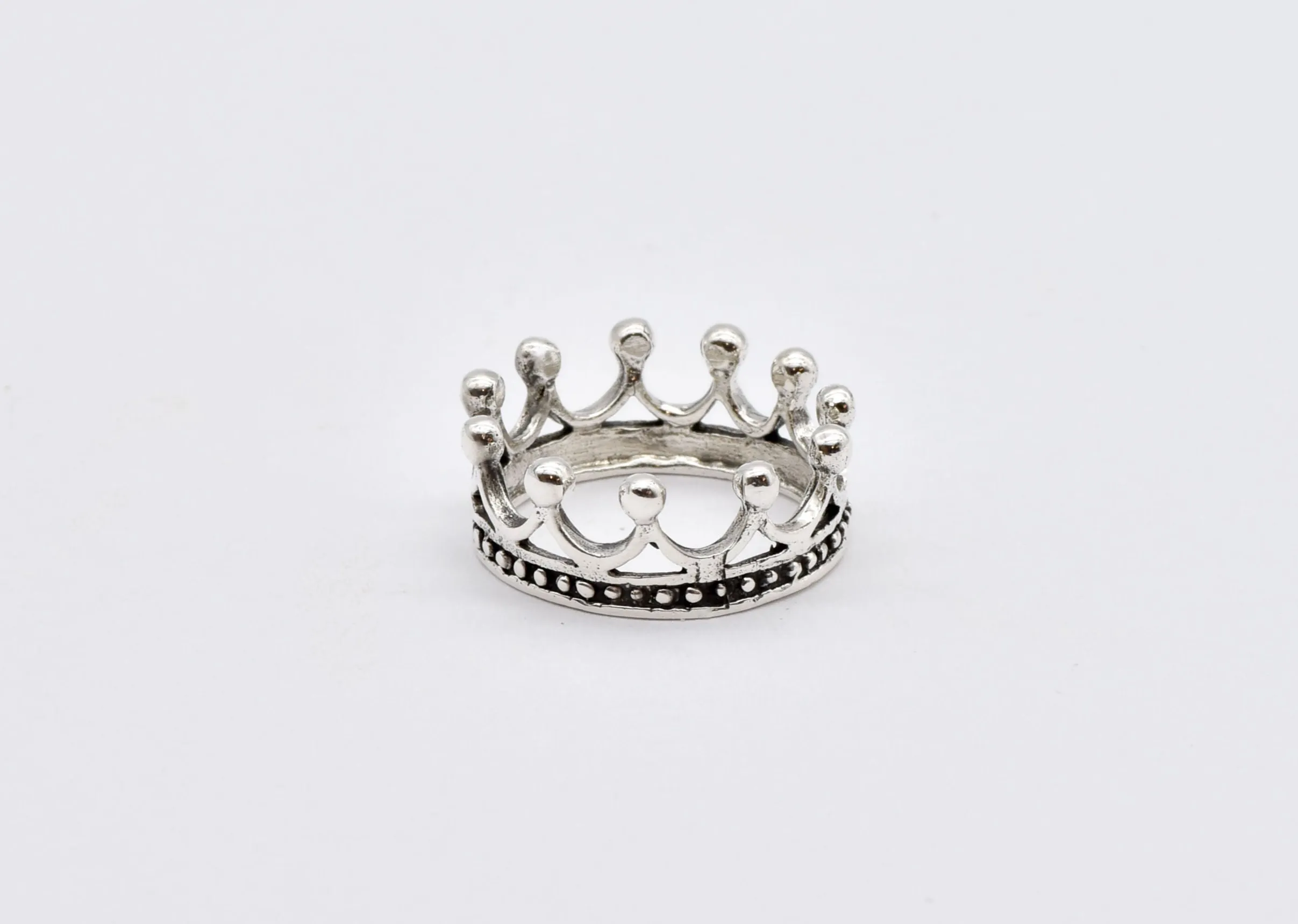 Silver Crown Ring - Princess Ring - Silver Queen Ring