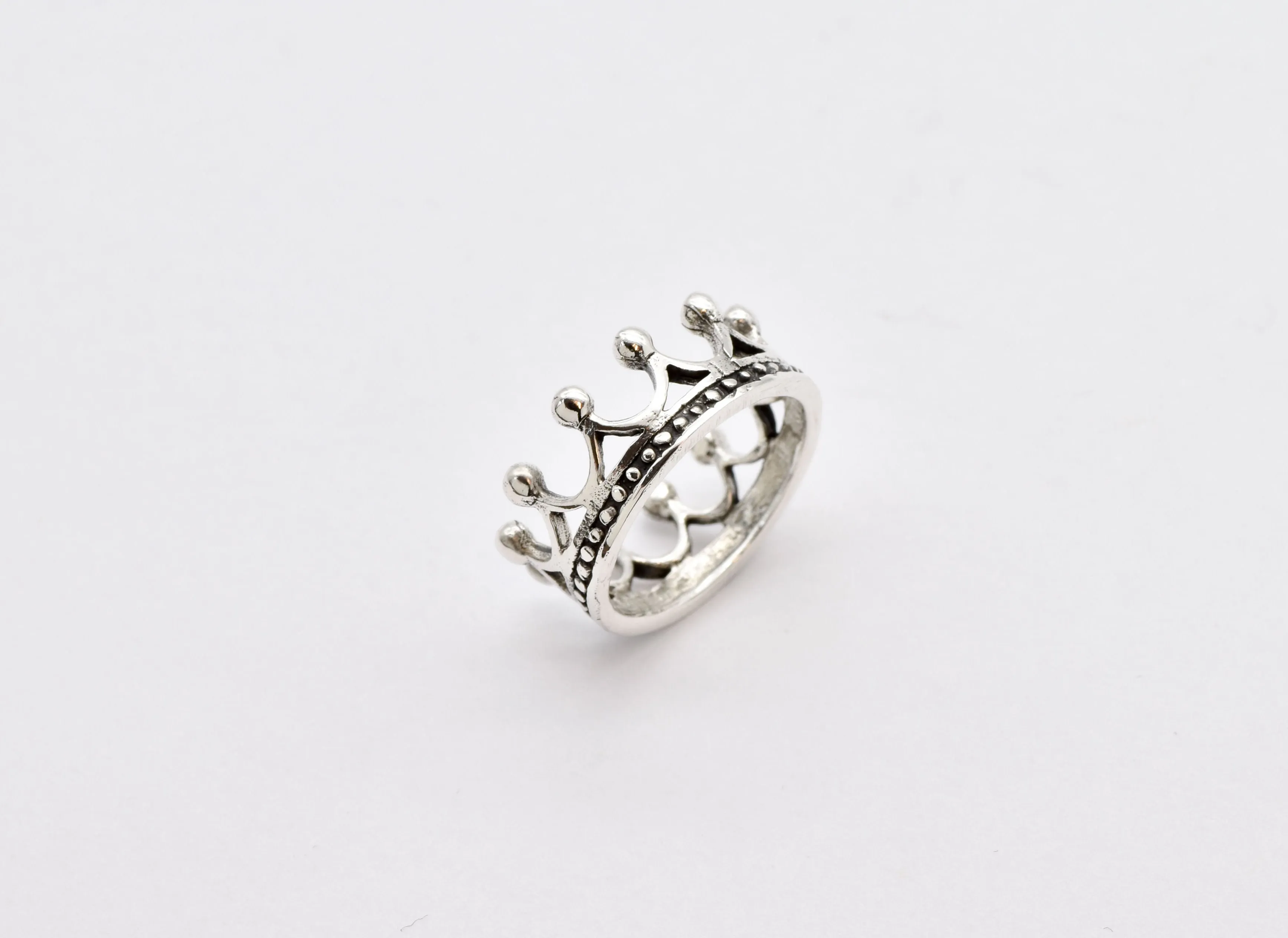 Silver Crown Ring - Princess Ring - Silver Queen Ring
