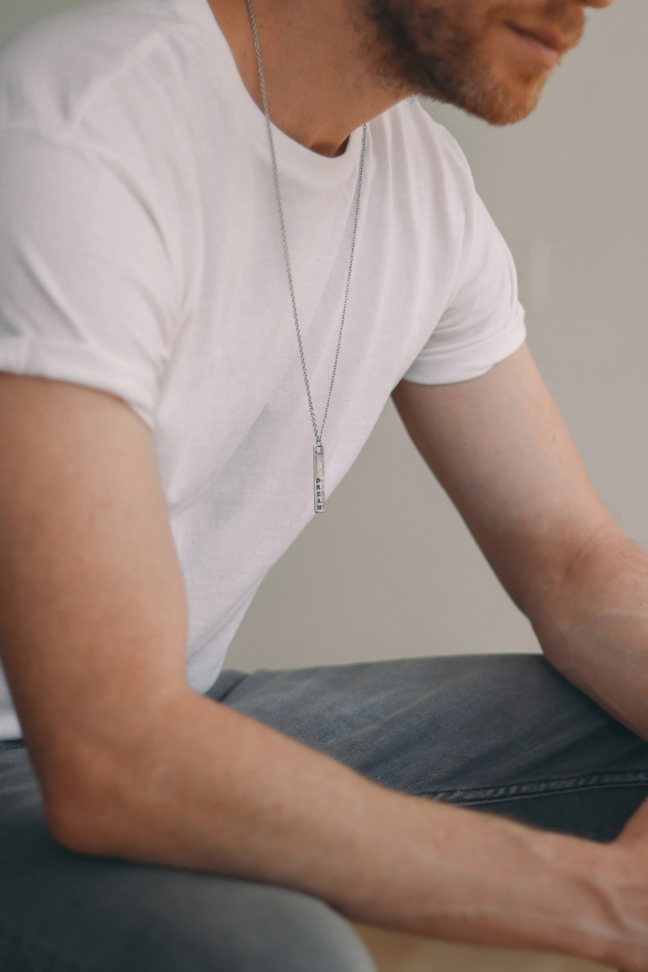 Silver dream chain necklace for men