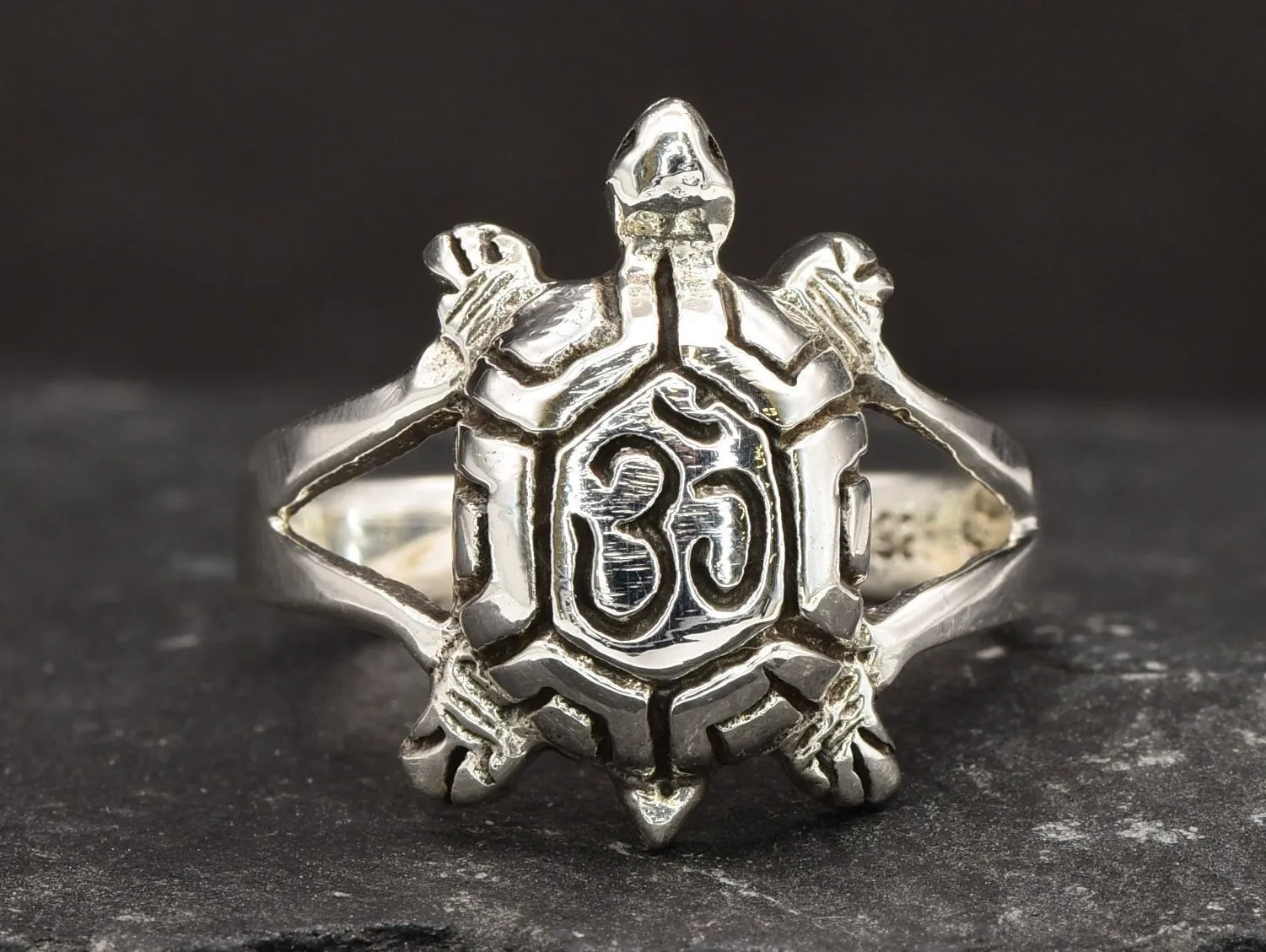 Silver Turtle Ring - Small Turtle Ring, Animal Lover Ring