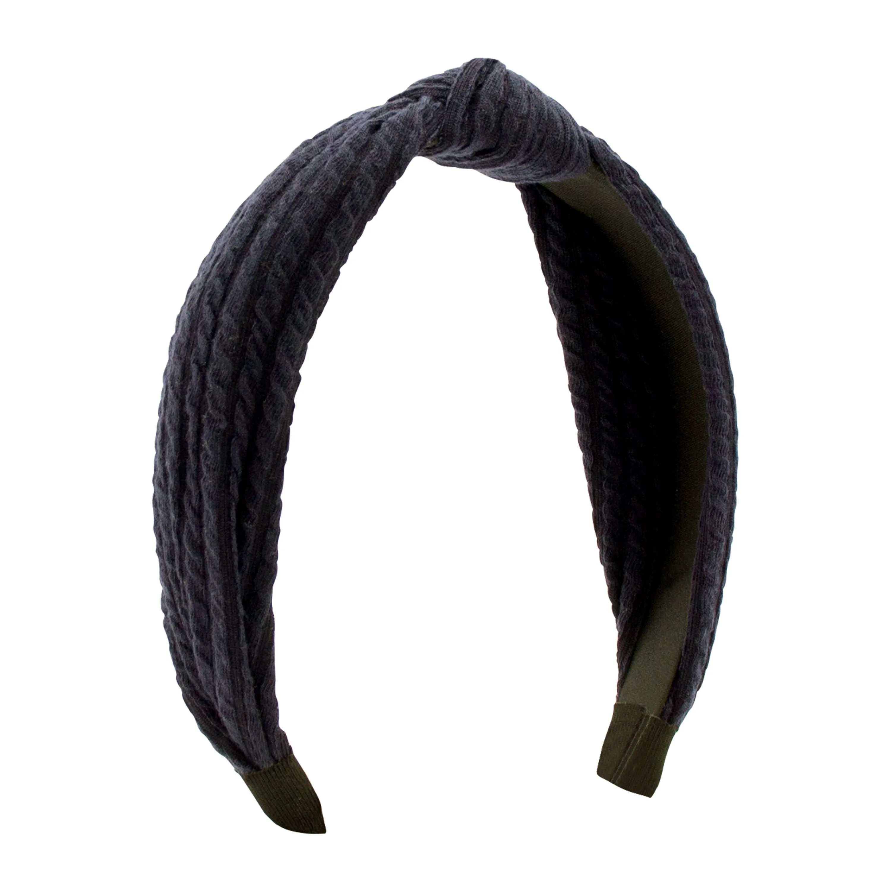 Textured fabric wrapped knot headband