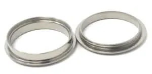 Titanium Bevelled ring core blank with screw, 6mm (3mm groove)