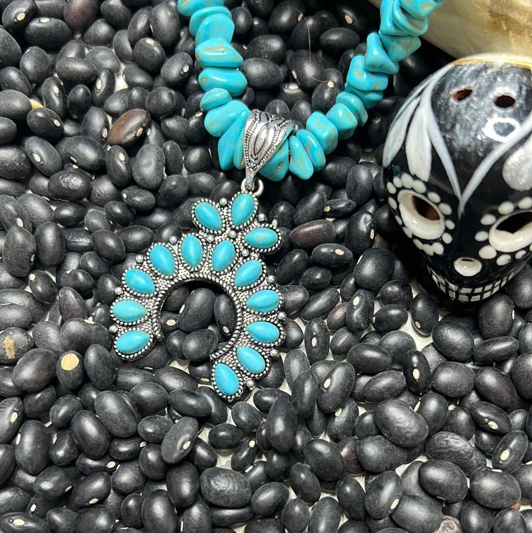 Turquoise Blossom Choker