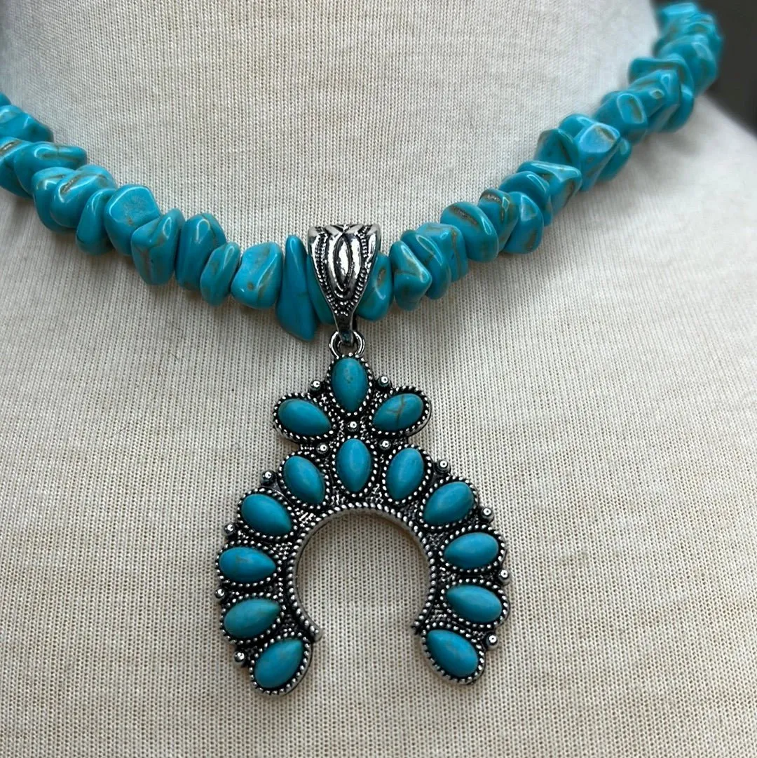 Turquoise Blossom Choker