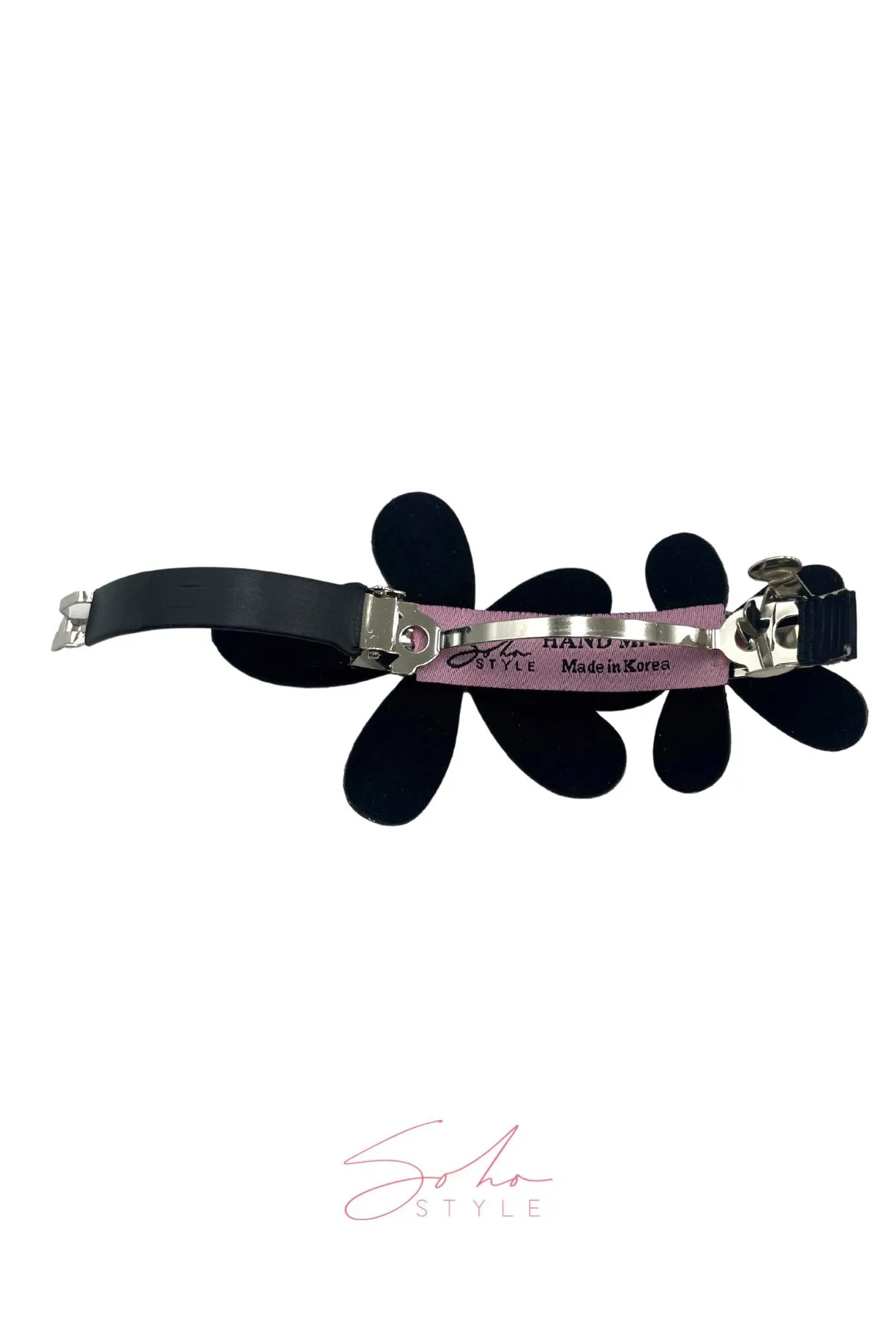 Two Flower crystal barrette