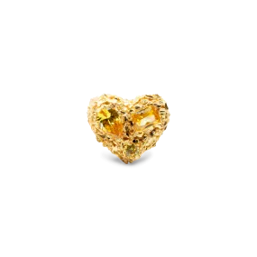 VC034 Multi Citrine Heart Ring
