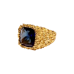 VC077 Large Square Sapphire Ring