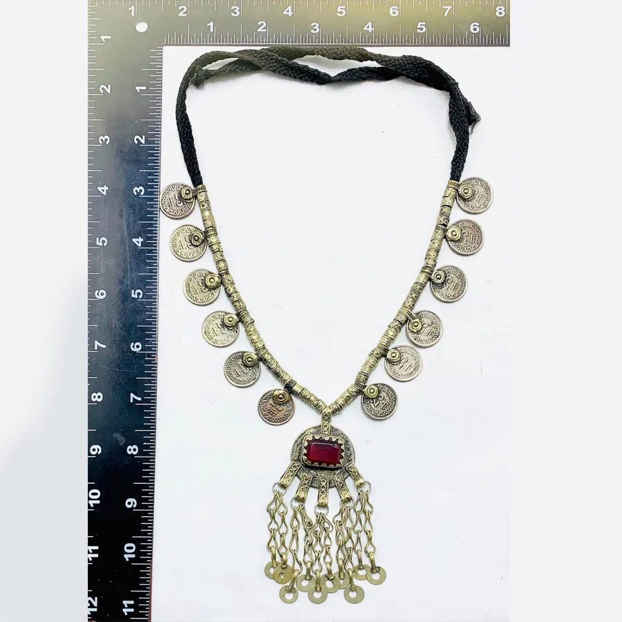 Vintage Kuchi Tribal Necklace With Coins