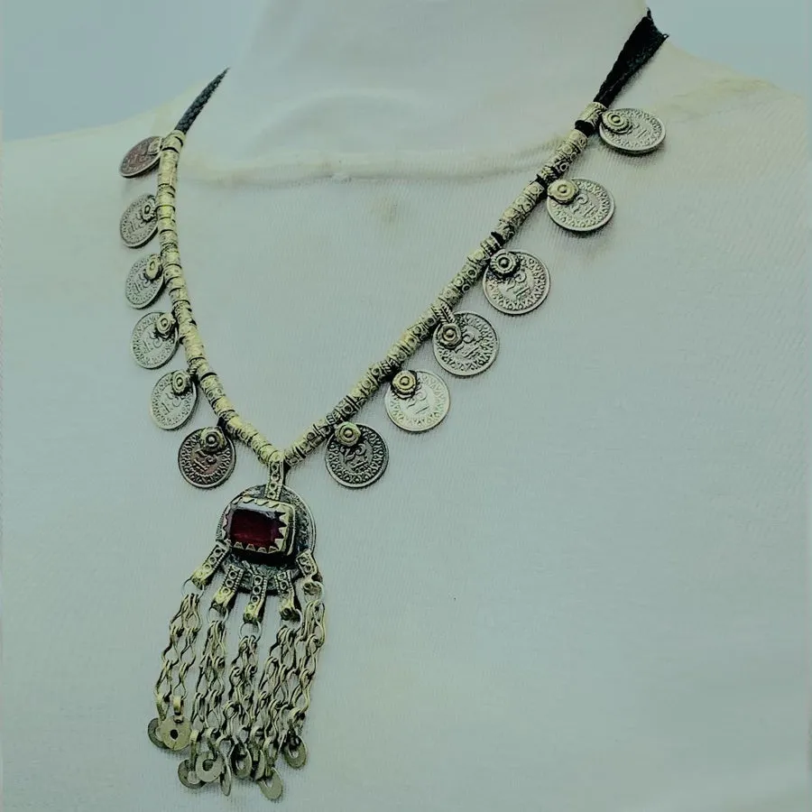 Vintage Kuchi Tribal Necklace With Coins