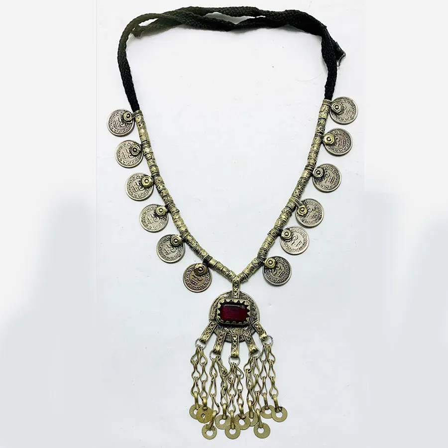 Vintage Kuchi Tribal Necklace With Coins
