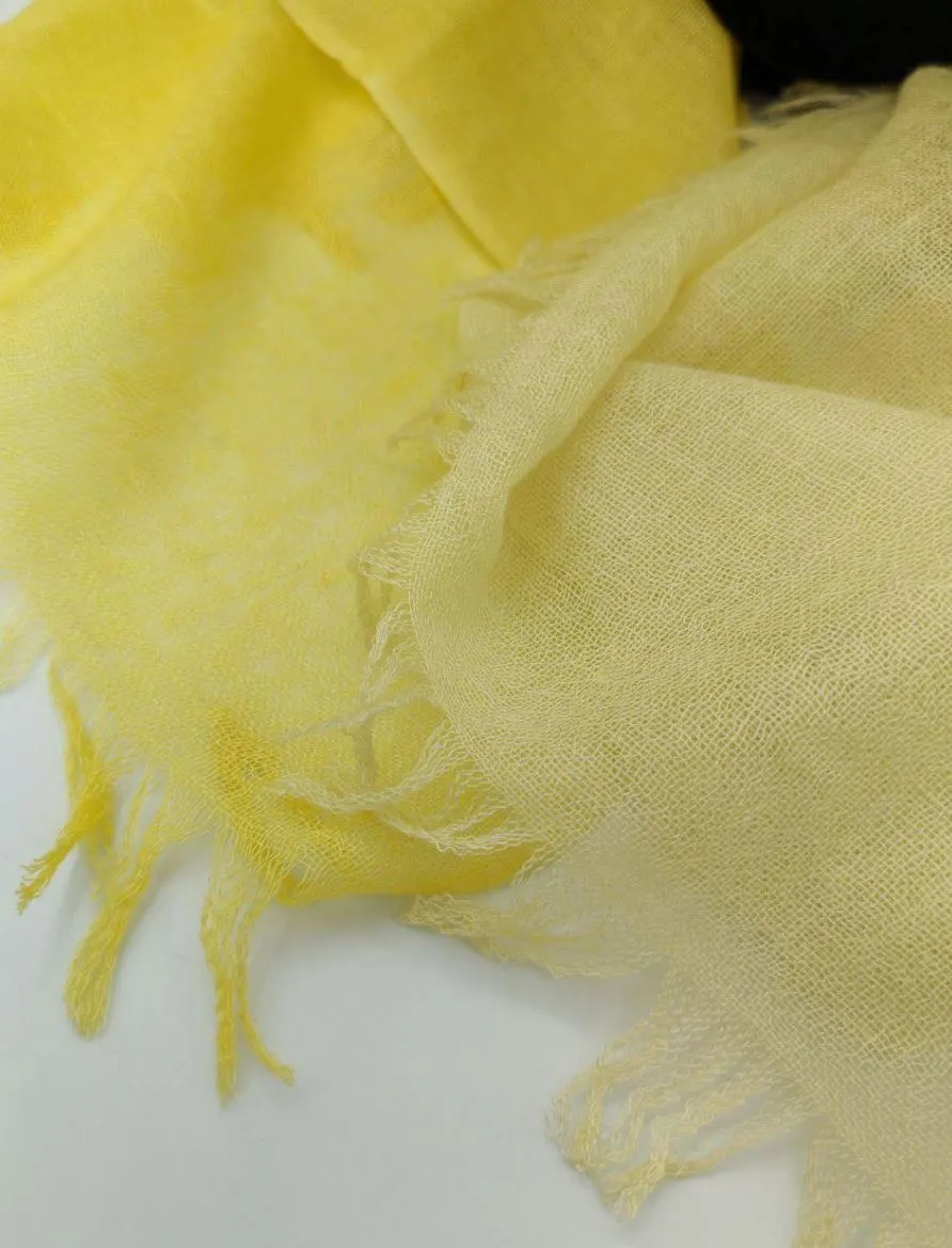 Winter Two-Tone Yellow Scarf