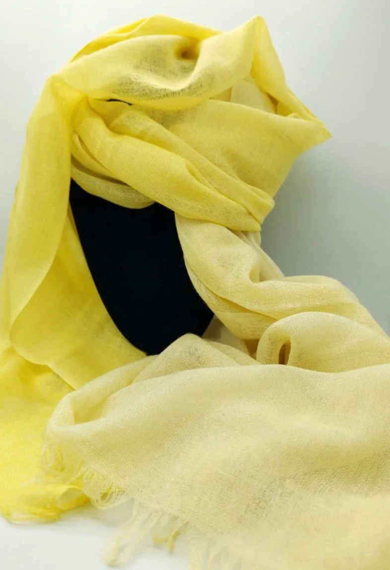 Winter Two-Tone Yellow Scarf